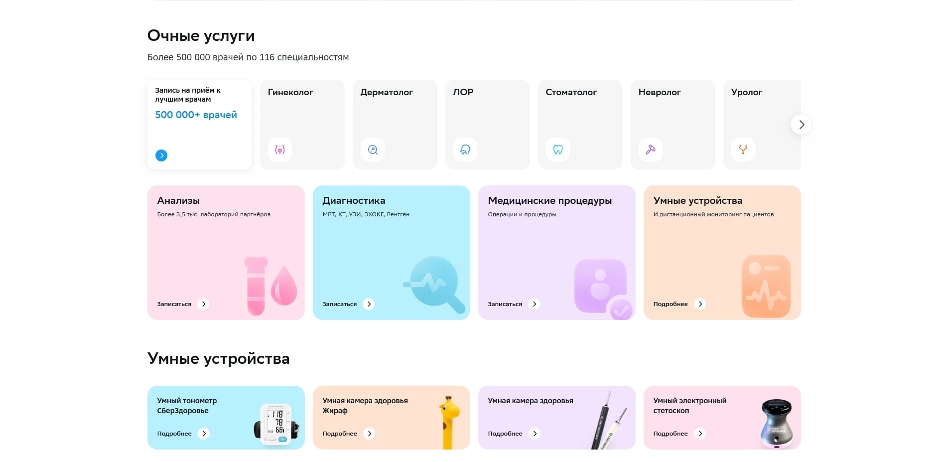 сбер анализы